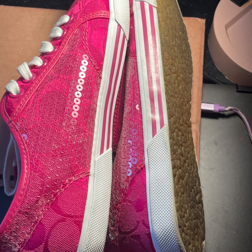 Coach Pink Sequins Sneakers - Picture 10 of 13
